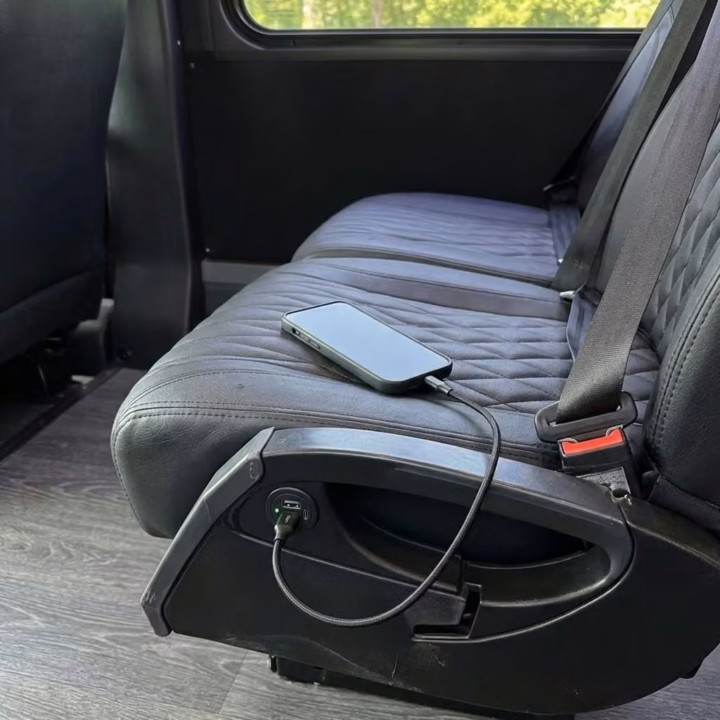 seaside 20 passenger minibus usb charging