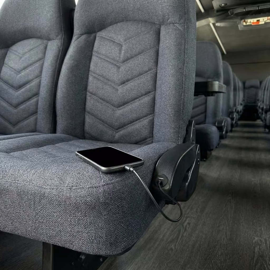 seaside 25 passenger minibus usb charging