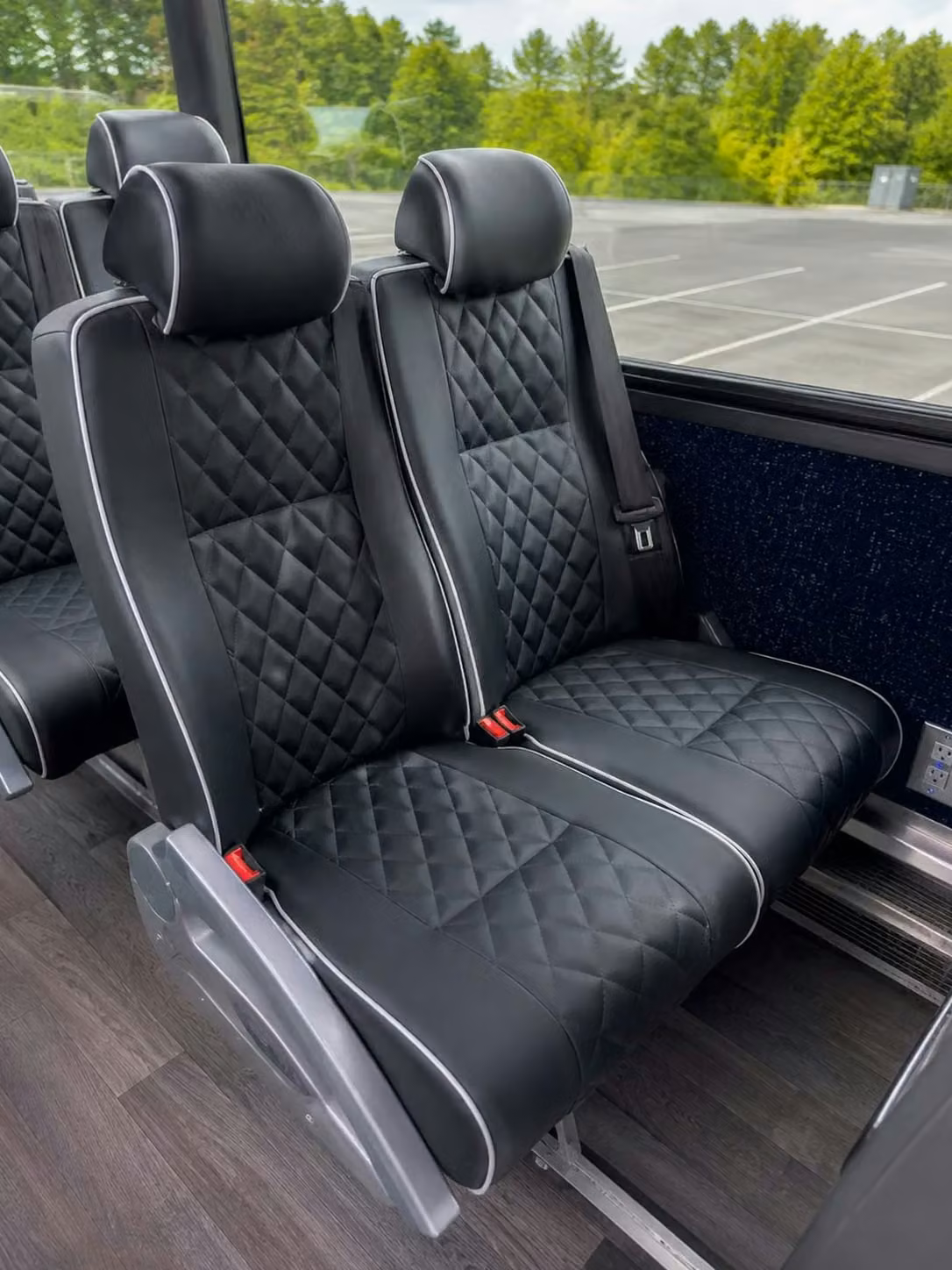 seaside 56 passenger charter bus reclining seats