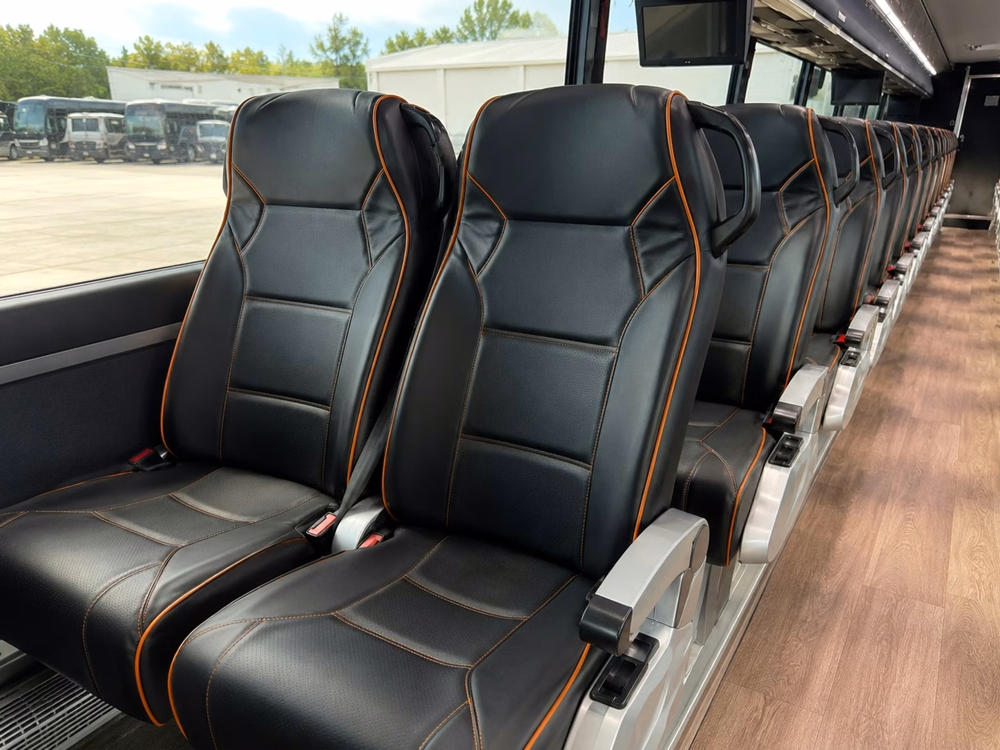 seaside modern charter buses for destination weddings