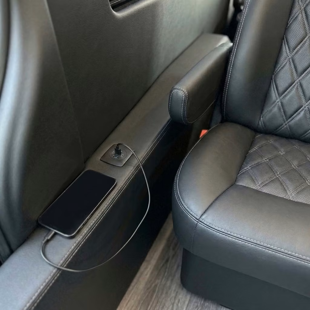 seaside sprinter van rental with driver usb charging