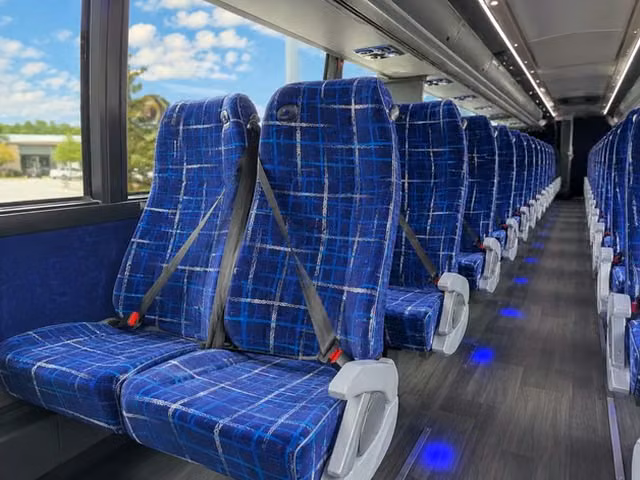 seaside charter bus interior